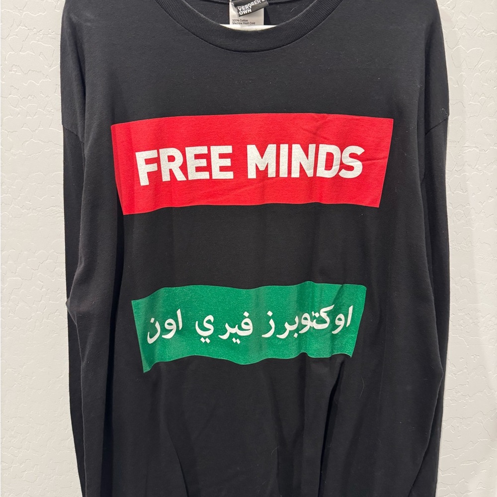 OVO Free Minds Long Sleeve T-shirt. Size XL